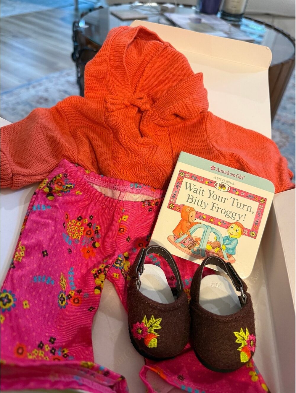American Girl Bitty Baby Oak & Acorn Set #F8239 w/Original Box and Book Retired